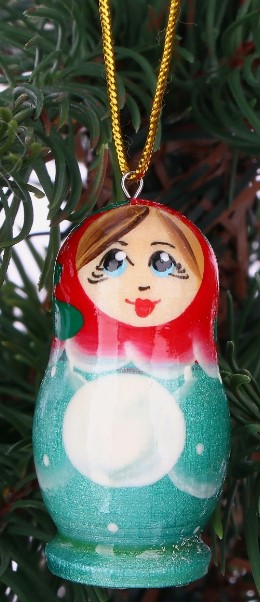 Матрёшка с ёлочными украшениями «Котик», 7*12 см Матрёшка с ёлочными украшениями «Котик», 7*12 см