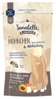 Корм сухой Bosch Sanabelle Sensitive (для кошек с чувствительным пищеварением), 400 г, с птицей (комплект с лакомством)