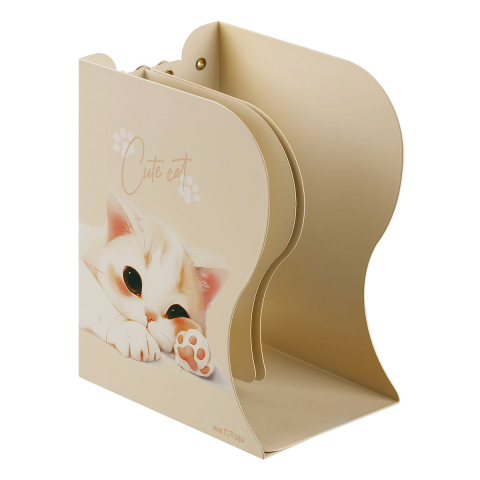 Подставка для книг металлическая Meshu 17,5×13,5×10 см, Cute Cat