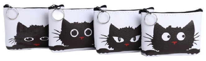 Кошелек на молнии для мелочи Sima-Land 12×2,5×8 см, «Коты», ассорти