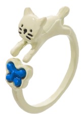 Кольцо детское «Выбражулька», размер 16,5, «Котик-обнимашка», бежевое