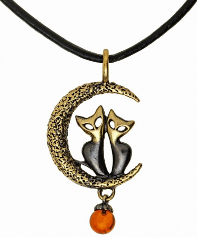 Брелок «СувенирАрт», «Коты на Луне» (коньячный) Брелок «СувенирАрт», «Коты на Луне» (коньячный)