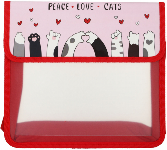 Папка для тетрадей 2 отделения ArtSpace 230×220 мм, Love Cats