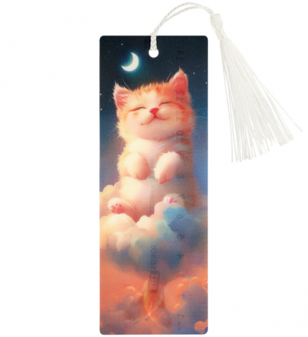 Закладка для книг ArtSpace 3D с линейкой, 150*55 мм, Cute Kitten