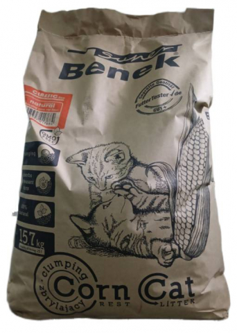 Наполнитель кукурузный Super Benek Corn Cat, 25 л, Natural