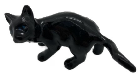 Фигурка фарфоровая №02 «Кот черный»