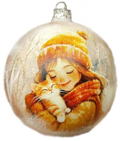 Игрушка елочная «Нежные объятия», диаметр 100 мм Игрушка елочная «Нежные объятия», диаметр 100 мм