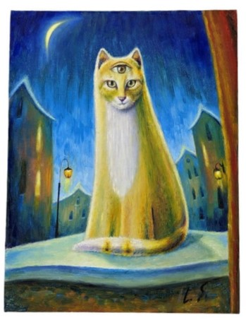 Картина «Кожны кот — экстрасэнс» (Шмидт Е.А.), 40*30 см, холст на картоне, масло