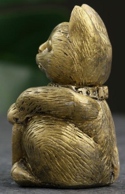 Фигура гипсовая «Котик денежный», 8*5*5 см, золотистый