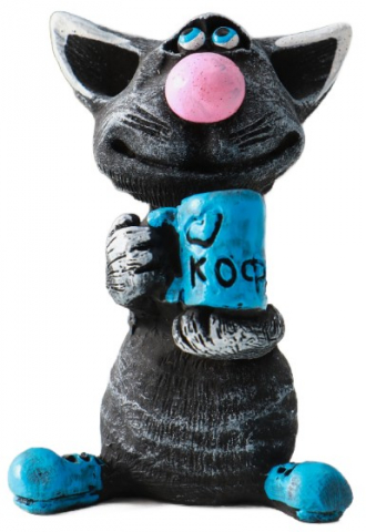 Сувенир полистоун Sima-Land 8 см, «Кот с кружкой»