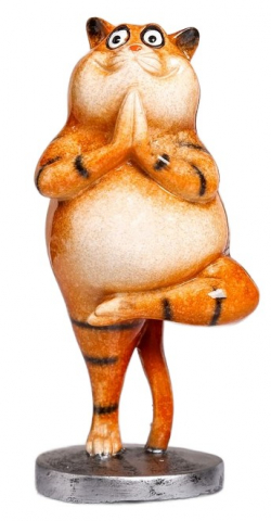 Сувенир полистоун лак «Котик», 15*7*6 см, «В позе дерева» Сувенир полистоун лак «Котик», 15*7*6 см, «В позе дерева»