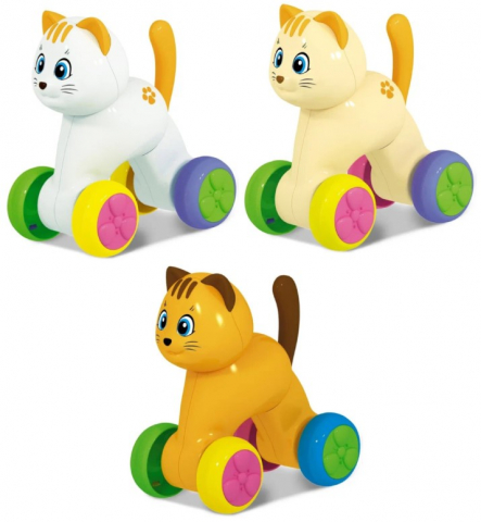 Игрушка-каталка Sima-Land, 14*9*16 см, «Веселый котик», ассорти
