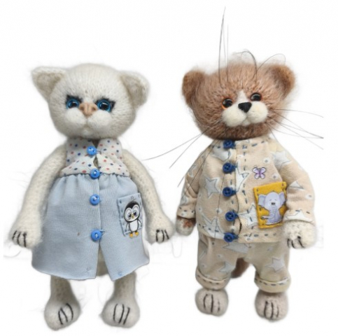 Игрушка мягкая «Кот» (Пинчук М.Ю.) 9,5×9×17 см, ассорти