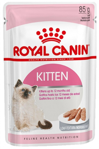 Корм влажный Royal Canin Kitten (для котят), 85 г (паштет; в период 2 фазы роста — до 12 мес.)