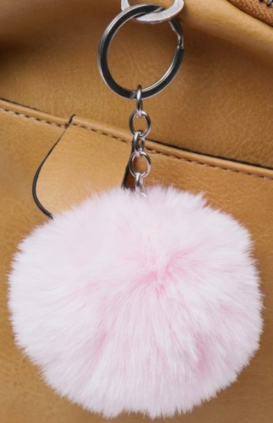 Брелок меховой Sima-Land, 12*7*7 см, «Розовая лапка с блестками»