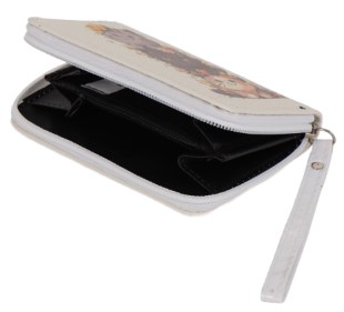 Кошелек из искусственной кожи «07-01-01», 12*1,5*9 см, белый