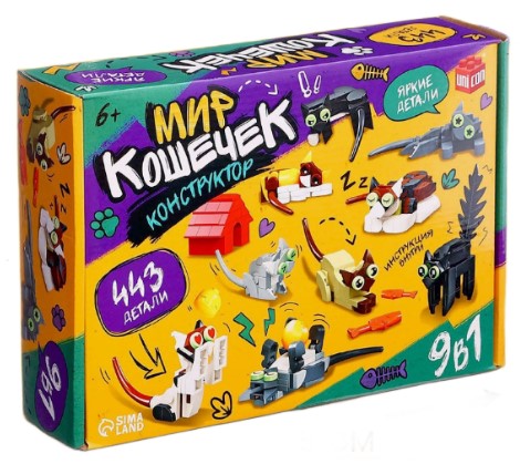 Игра-конструктор Unicon «Мир кошечек», 43 детали
