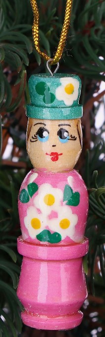 Матрёшка с ёлочными украшениями «Котик», 7*12 см Матрёшка с ёлочными украшениями «Котик», 7*12 см