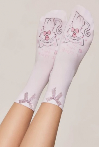 Носки детские Conte Elegant Love (50 Den), размер 18-20, Bianco