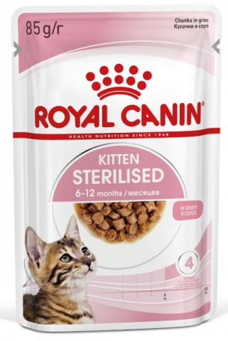 Корм влажный Royal Canin Kitten Sterilised (для стерилизованных котят), 85 г (в соусе)