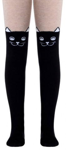 Колготки детские Tip-Top, размер 150-152, черные/бежевые Колготки детские Tip-Top, размер 150-152, черные/бежевые