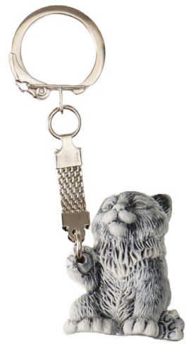 Брелок из мраморной крошки Sima-Land, 3,5 см, «Котенок с поднятой лапкой маленький»