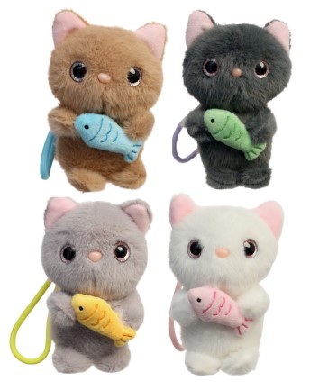 Игрушка мягкая Sima-Land, 13 см, на подвесе, «Кот», ассорти