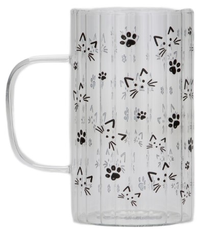 Кружка стеклянная Sima-Land, 350 мл, «Кот»