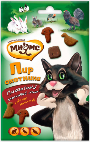 Лакомство для кошек «Мнямс», 50 г, «Пир охотника» (утка, кролик, дичь) Лакомство для кошек «Мнямс», 50 г, «Пир охотника» (утка, кролик, дичь)