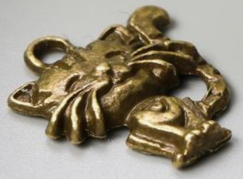 Декор для творчества металлический Sima-Land, 1,8*1,8 см, «Котеночек», под бронзу