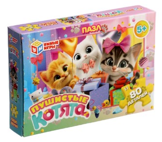 Пазлы детские Sima-Land 22,5×16,3 см, 80 элементов, «Пушистые котята», 5+ Пазлы детские Sima-Land 22,5×16,3 см, 80 элементов, «Пушистые котята», 5+