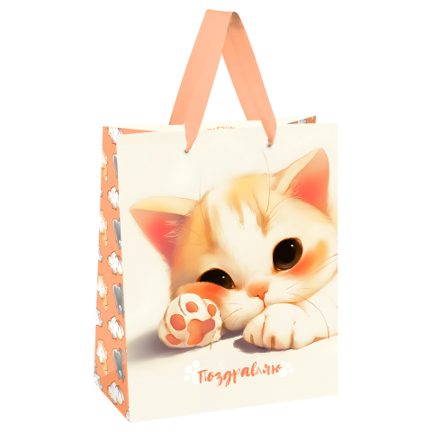 Пакет подарочный Meshu 18×23×10 см, Lovely Kitten Пакет подарочный Meshu 18×23×10 см, Lovely Kitten