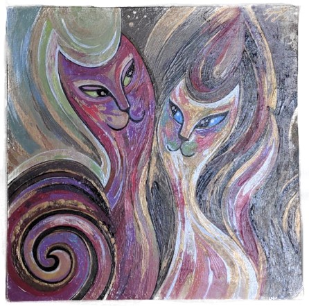 Картина «Румянец» (Губаревич И.В.), 40*40 см, оргалит, акрил