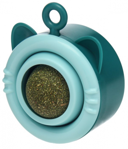 Игрушка с кошачьей мятой Sima-Land, «Вращающийся кот», 6,9*5,5 см, голубой