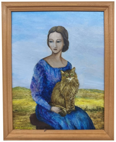 Картина «Кот» №2602 (Джонс А.С.), 17*24 см, холст, масло