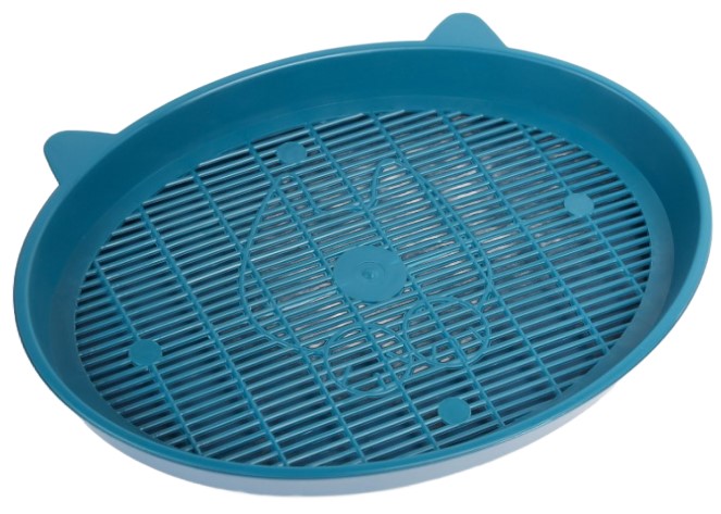 Туалет для кошек с сеткой «Киса» 37×27×4 см, синий