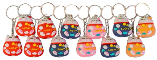 Брелок резиновый Sima-Land 4×3,3 см, «Котик удачи», ассорти