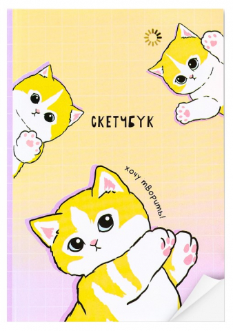 Скетчбук «Котики», 140*200 мм, 100 л. Скетчбук «Котики», 140*200 мм, 100 л.