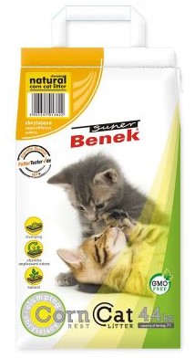 Наполнитель кукурузный Super Benek Corn Cat 7 л, Natural