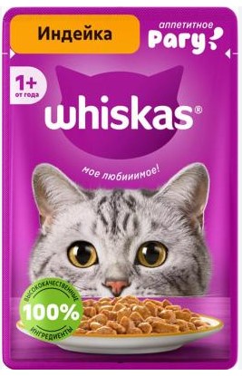Корм влажный Whiskas (для взрослых кошек) 75 г, рагу с индейкой