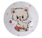 Тарелка керамическая Sima Land, диаметр 17,5 см, «Котёнок на скейте» Тарелка керамическая Sima Land, диаметр 17,5 см, «Котёнок на скейте»