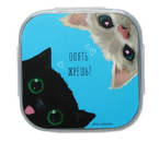 Ланч-бокс для продуктов с ложкой Sima-Land, 17,8×17,8×7 см, «Коты» Ланч-бокс для продуктов с ложкой Sima-Land, 17,8×17,8×7 см, «Коты»