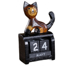 Благотворительный деревянный настольный календарь «Вечный», 4×7×12 см, «Котик» Благотворительный деревянный настольный календарь «Вечный», 4×7×12 см, «Котик»