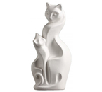 Фигура гипсовая «Котики с изгибом», 17 см, белая Фигура гипсовая «Котики с изгибом», 17 см, белая