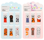 Набор магнитных закладок для книг Sima-Land, 6 шт., «Лапки», ассорти Набор магнитных закладок для книг Sima-Land, 6 шт., «Лапки», ассорти