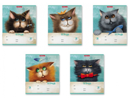 Тетрадь школьная А5, 18 л. на скобе ErichKrause Funny Cats Тетрадь школьная А5, 18 л. на скобе ErichKrause Funny Cats