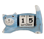 Благотворительный деревянный настольный календарь «Вечный», 13×4×10 см, «Кошка», англ.яз.: месяцы Благотворительный деревянный настольный календарь «Вечный», 13×4×10 см, «Кошка», англ.яз.: месяцы