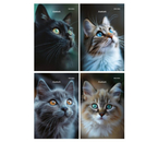 Блокнот на скобе «Портретные фото котов-3», 103×167 мм, 24 л., клетка, ассорти Блокнот на скобе «Портретные фото котов-3», 103×167 мм, 24 л., клетка, ассорти