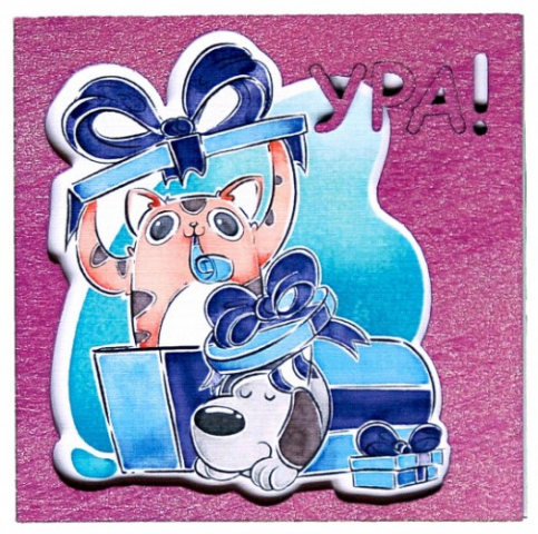 Открытка-конверт деревянная «Стильная открытка» 90×90×5 мм, «Ура!» Открытка-конверт деревянная «Стильная открытка» 90×90×5 мм, «Ура!»