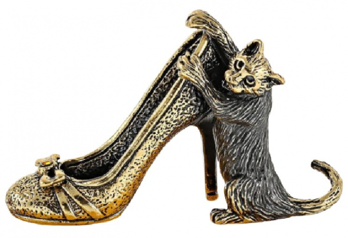 Фигурка сувенирная «Кот» BronzaMania «Кот с туфелькой» Фигурка сувенирная «Кот» BronzaMania «Кот с туфелькой»